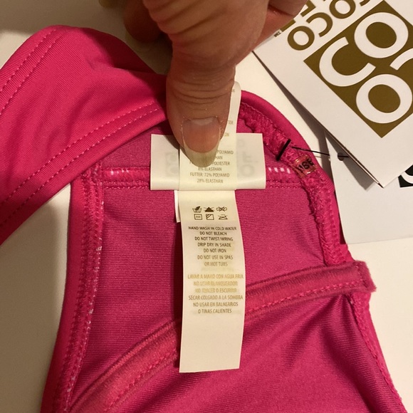 Size 12-14 36D/38D COCO REEF Barbiecore Bikini top Metallic Bronze large NWT fit - Picture 11 of 13